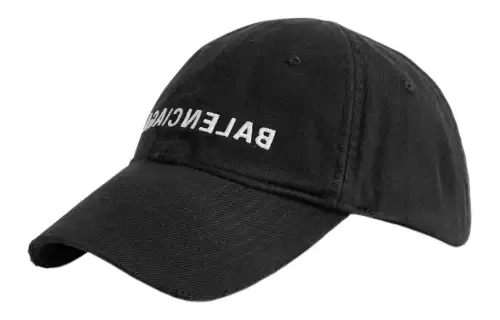 Balenciaga Cotton Baseball Caps Women's Black
