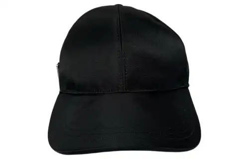 PRADA Recycled Nylon Baseball Caps Men's Black