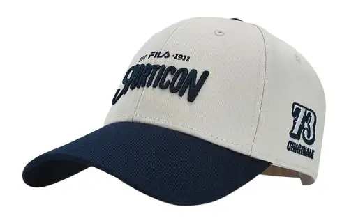 FILA Cotton Baseball Caps Unisex White