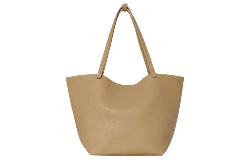 THE ROW Leather Tote Bag, Shopping Bag, Handbag, Shoulder Bag Women's Camel