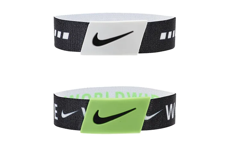 Nike Polyester Wristbands Unisex Black White Green