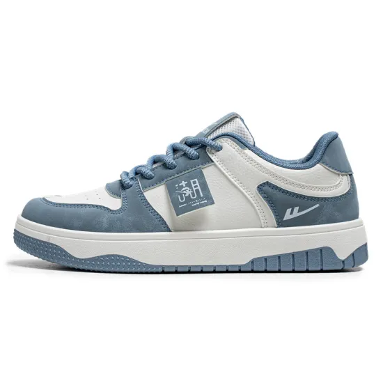 WARRIOR Skateboard Shoes Men Low-Top Blue