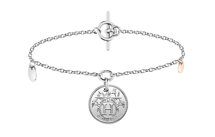 HERMES Small Bracelets Unisex Silver
