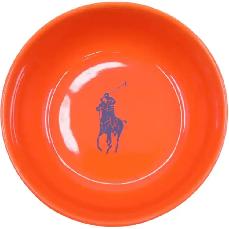 Polo Ralph Lauren Pet Bowl Glossy Signature Logo Easy-to-Clean Ceramic Bowl Universal for Cats and Dogs R3FDHW013100