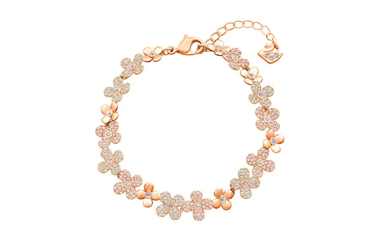 Swarovski Faux Crystal Bracelets Women's Rose Gold