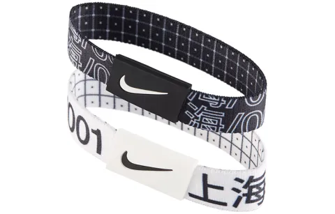 Nike Polyester Wristbands Unisex Black/White