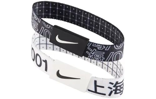 Nike Polyester Wristbands Unisex Black/White