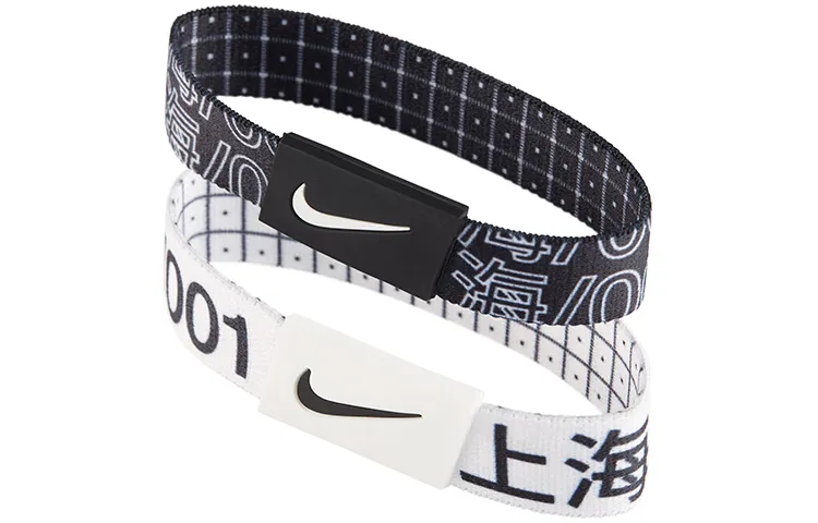 Nike Polyester Wristbands Unisex Black/White