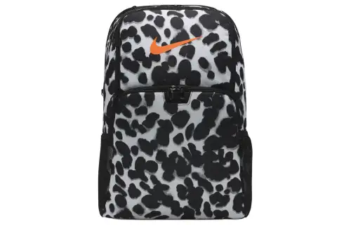 Nike Polyester Backpack Extra Large Unisex Light Smoke Gray & Black & Orange