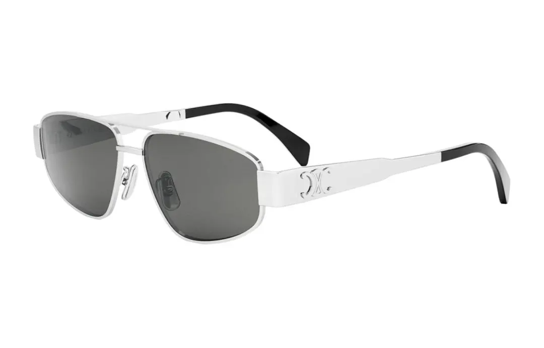 CELINE Aviator Sunglasses Men's Silver