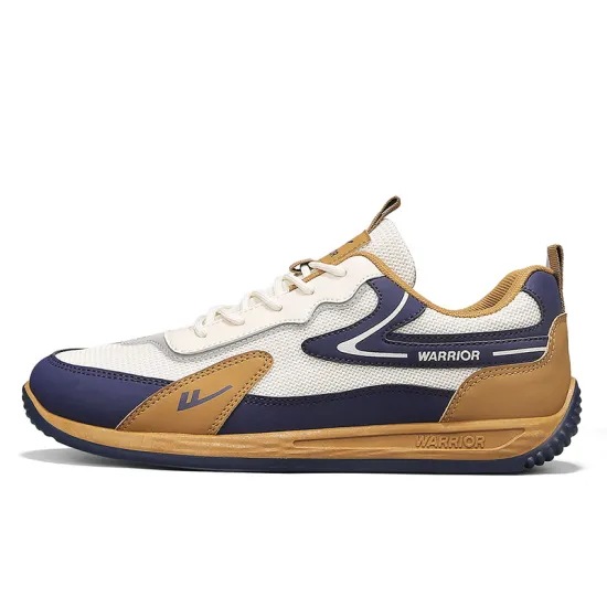 WARRIOR Skateboard Shoes Men Low-Top Blue