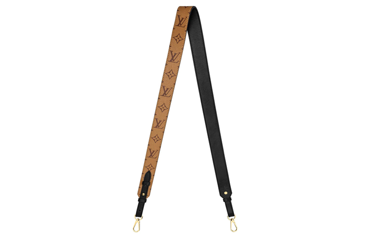LOUIS VUITTON Louis Vuitton LV Monogram XL 20mm wide reversible shoulder strap canvas pendant women's black brown