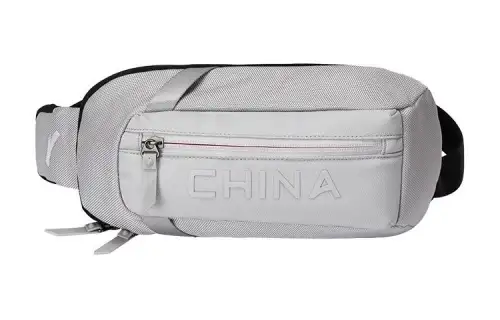Anta Variety Training Collection Fabric Waist Bag Chest Bag Unisex Mist Gray