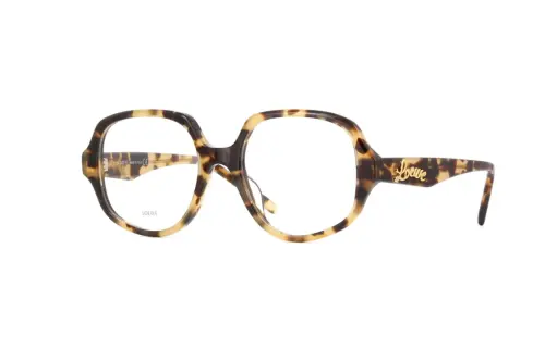 LOEWE Acetate Irregular Shape Eyeglass Frames Women's Tortoiseshell