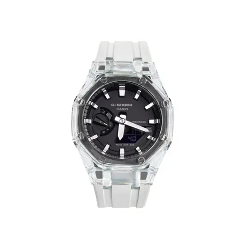 CASIO Custom Collection Quartz Movement Fluoroelastomer Strap Watch Unisex Black Dial