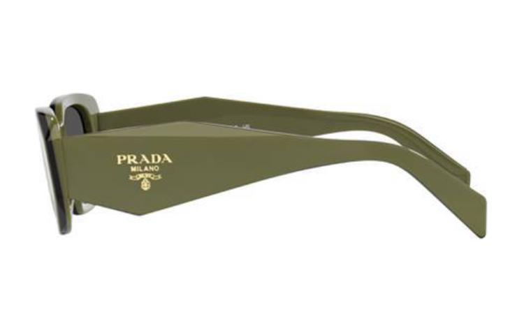 Женские очки Prada Logo (зеленые) — фото 5