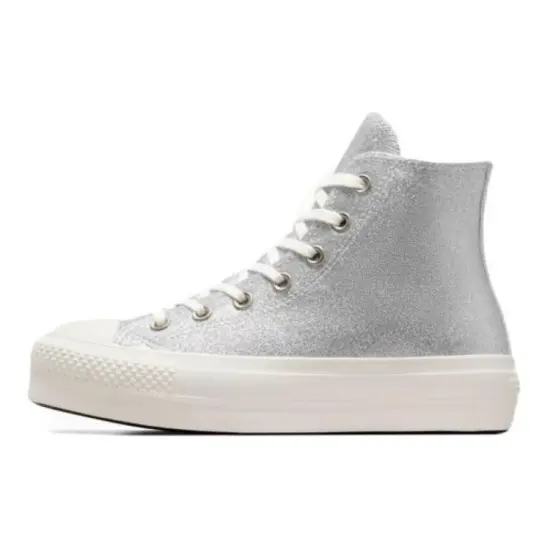 Converse All Star Lift Canvas Shoes Women's High-top Silver
