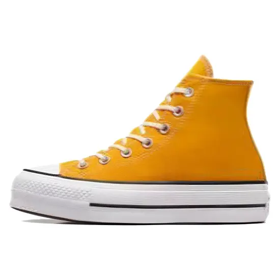 Converse All Star Lift Anti-Slip Wear-Resistant High-Top Canvas Shoes Women's Yellow