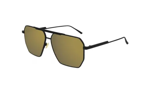 Bottega Veneta Metal Aviator Sunglasses Men's Black