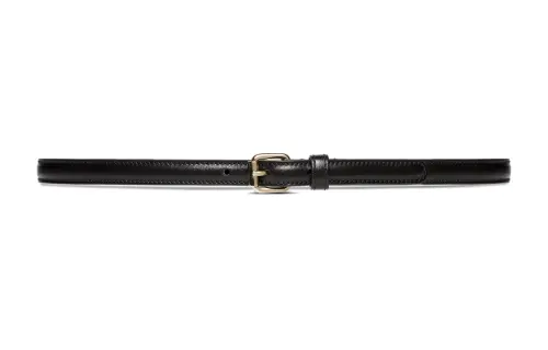 GUCCI Leather Belts Women's Black Width 1.5cm