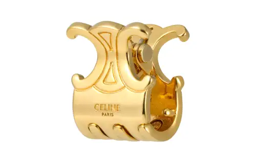 CELINE Set Of 3 Mini Hair Claws In Brass With Gold Finish And Steel