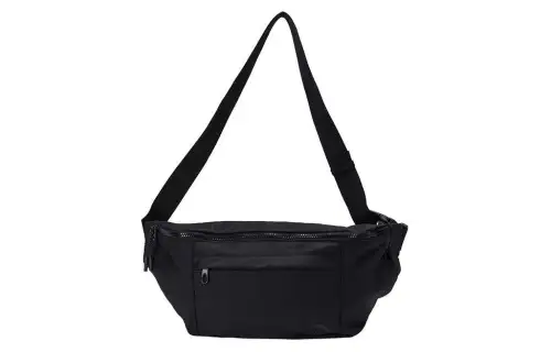 Anta Life Collection Fabric One Shoulder Crossbody Sling Bag Regular Unisex Black