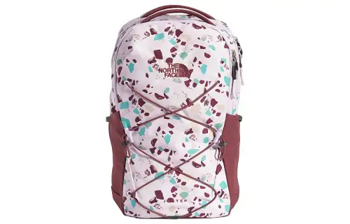 THE NORTH FACE Jester 22L Backpack Outdoor Bag Recycled Polyester Stone Print White & Brown Women's