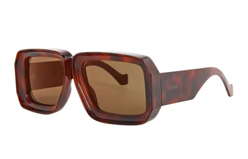 LOEWE Acetate Irregular Shape Sunglasses Unisex Tortoiseshell