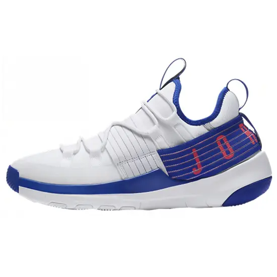 Jordan Trainer Vintage Basketball Shoes Men Low-top White/Royal Blue