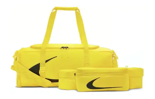Nike X Off WHITE Collaboration Training Polyester Crossbody Bag Travel Gym Bag Unisex Yellow