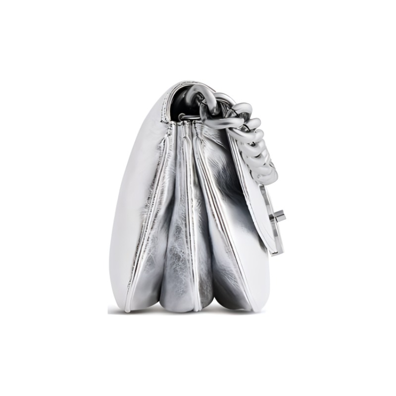 Женская сумка Balenciaga (серебряная) — фото 4