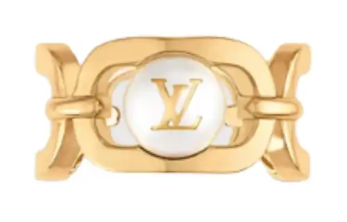 Loui Vuitton 1217 y Lv Chain Pearls Ring