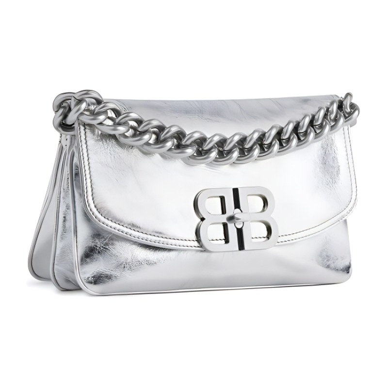 Женская сумка Balenciaga (серебряная) — фото 3