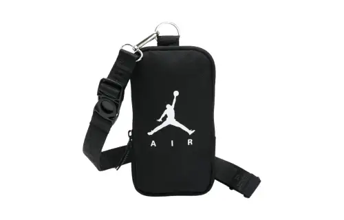 Jordan Polyester Crossbody Bag, Cell Phone Pouch, Card Holder Mini Unisex Black