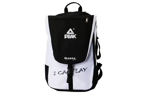 PEAK Polyester Backpack Large Unisex Black White