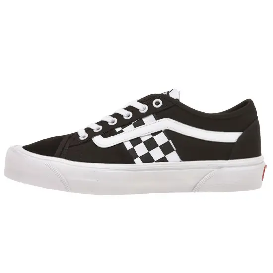 Vans Old Skool Skateboarding Shoes Unisex Low-top Black/black And White Checkerboard