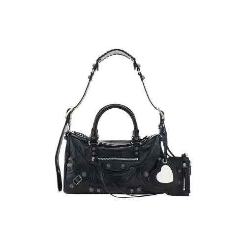Balenciaga Leather Shoulder Bag, Crossbody Bag Women's Black