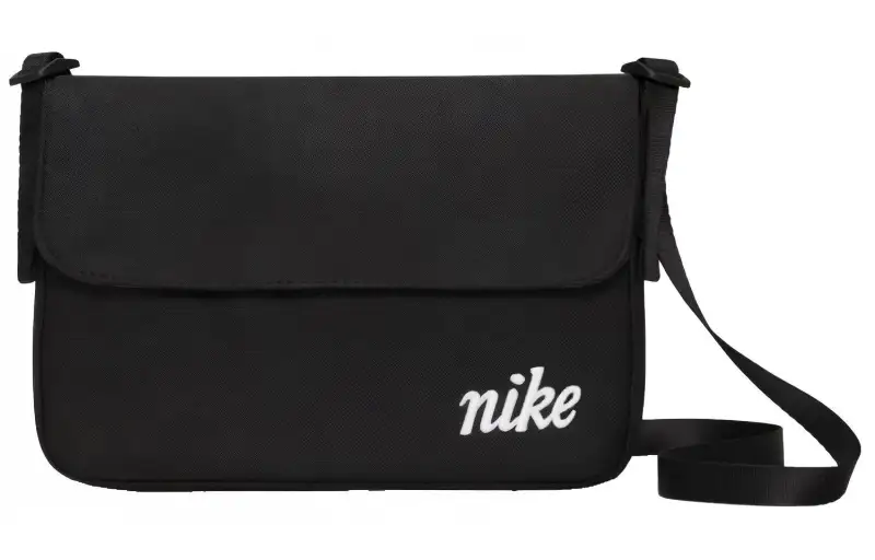 Nike Athleisure Polyester Crossbody Bag, Shoulder Bag Unisex Pure Black
