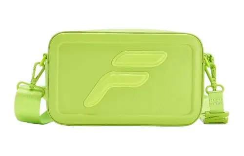FILA FUSION Polyurethane Camera Bag, Shoulder Bag, Crossbody Bag Extra Small Unisex Fluorescent Yellow Green