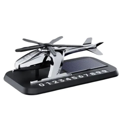 Airplane solar-powered, perfume, creative helicopter, parking rack, aromatherapy for auto