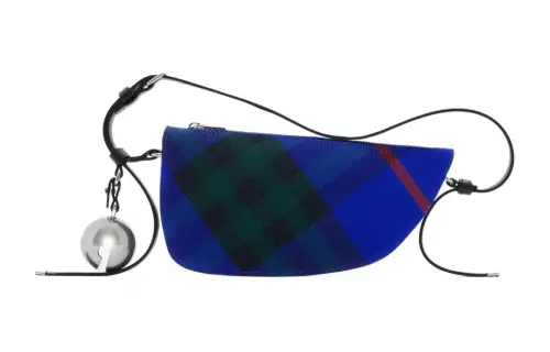 Burberry Shield Polyester With Cotton One Shoulder Handbag Mini Women's Knight Blue