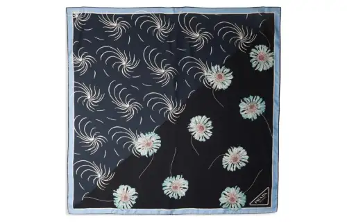 PRADA Mix-print Silk Scarf