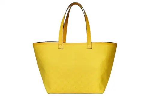 GUCCI Totissima Canvas Handbag Medium Women's Yellow