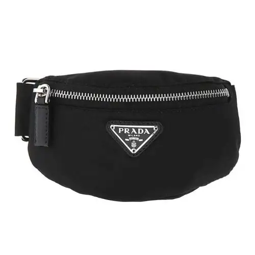 PRADA Nylon Fabric Shoulder Bag, Crossbody Bag, Fanny Pack Men's Black