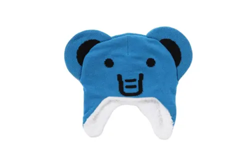 A BATHING APE Polyester Beanies Kids' Blue/Coffee