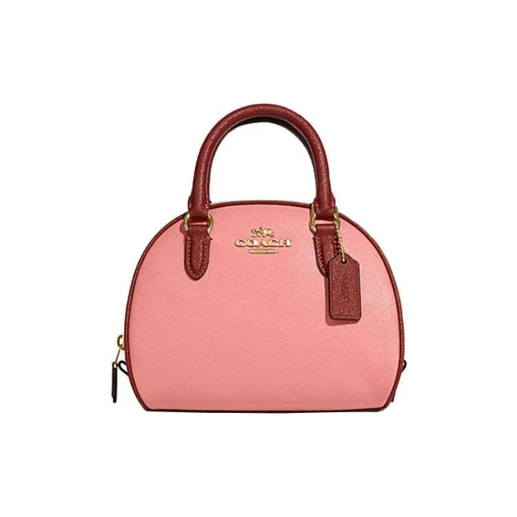 COACH Sydney Split Cow Leather Shoulder Bag, Crossbody Bag, Handbag Regular Women's Mixed Candy Pink