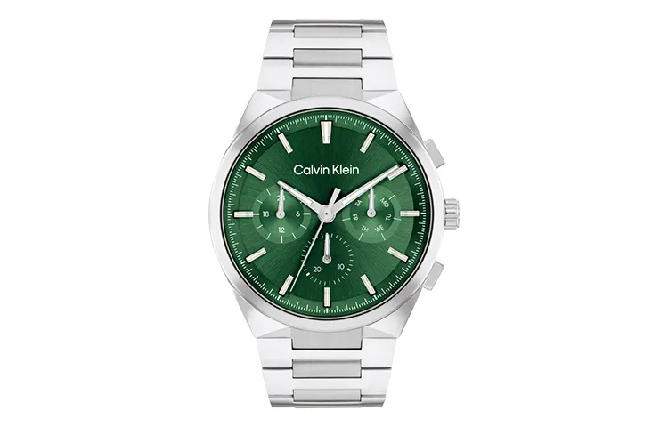 CALVIN KLEIN Wrist Watches Quartz Movement Steel Strap Green Dial Men's Watches