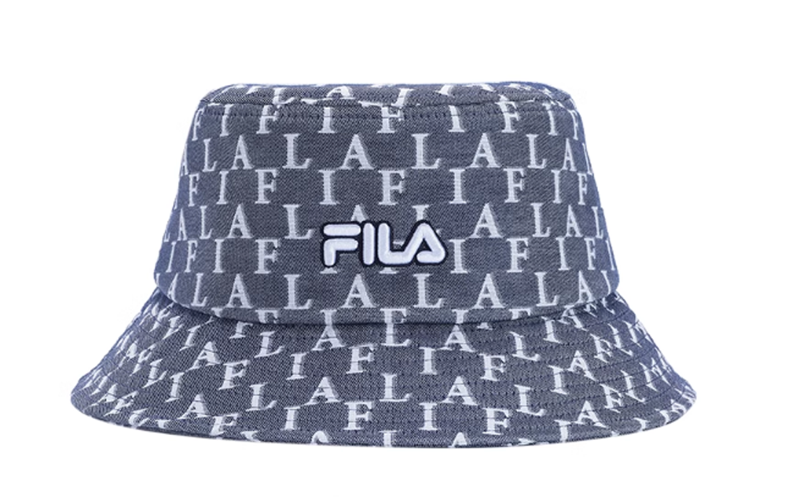 FILA Polyester, Cotton Bucket Hats Unisex Blue/Apricot