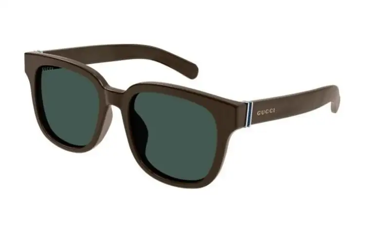 GUCCI Square Sunglasses Men's Brown