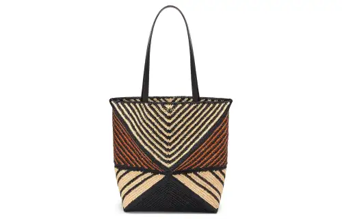 LOEWE Plant Material Tote Bag, Shopping Bag, Shoulder Bag, Handbag Women's Natural & Honey & Gold